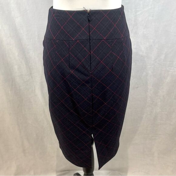 Express High Waisted Black and Red Tartan Plaid Pencil Skirt size 2 - Picture 3 of 6